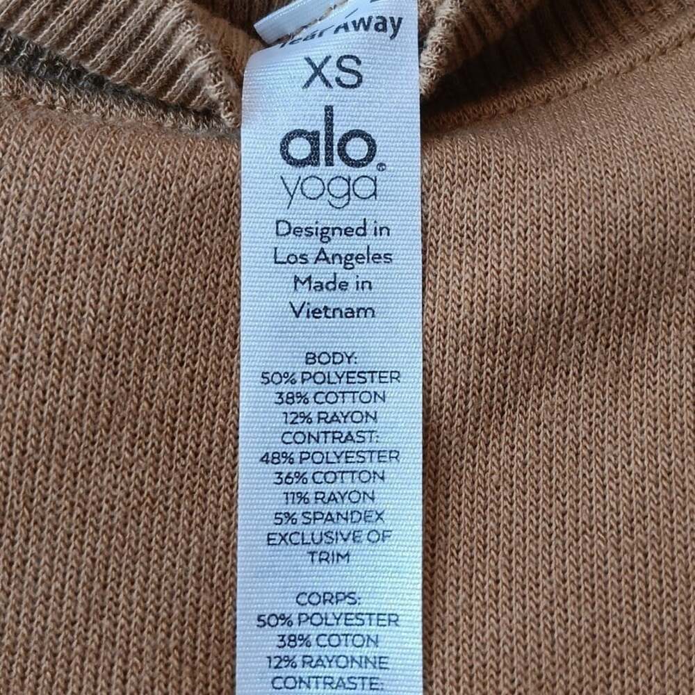 Alo Yoga Women's Caramel Freestyle Mock Neck Pullover Sweatshirt Size XS - Picture 5 of 9